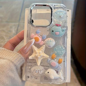3D-zeester op een decoratief telefoonhoesje
