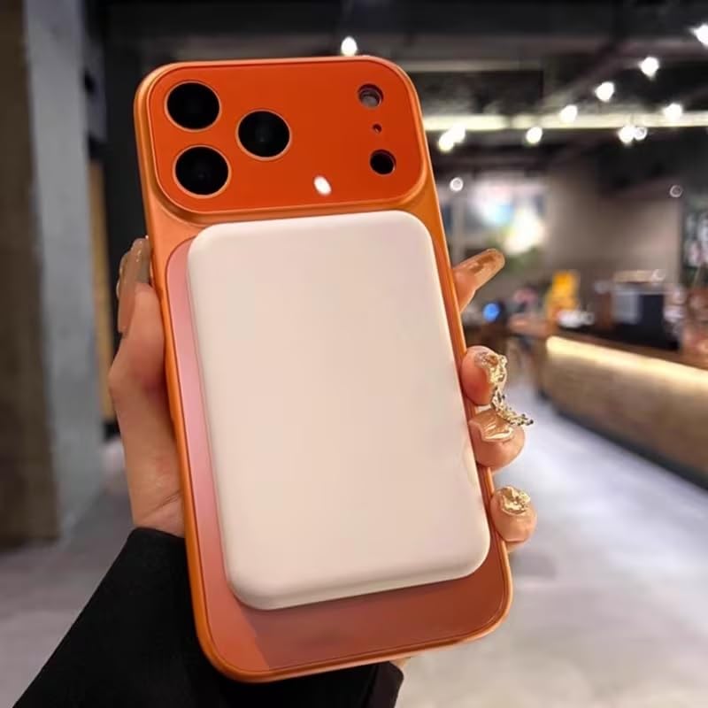 iPhone 17 Pro Max hoesje met magnetische achterzijde in oranje