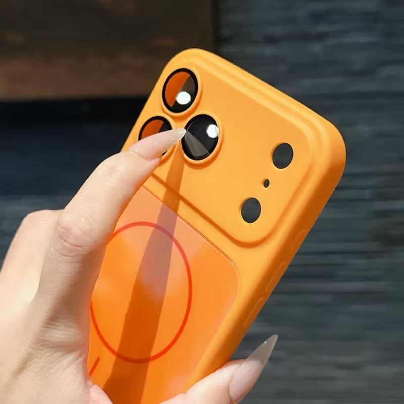 Mat hoesje in oranje voor iPhone 17 Pro Max, geschikt voor dagelijks gebruik