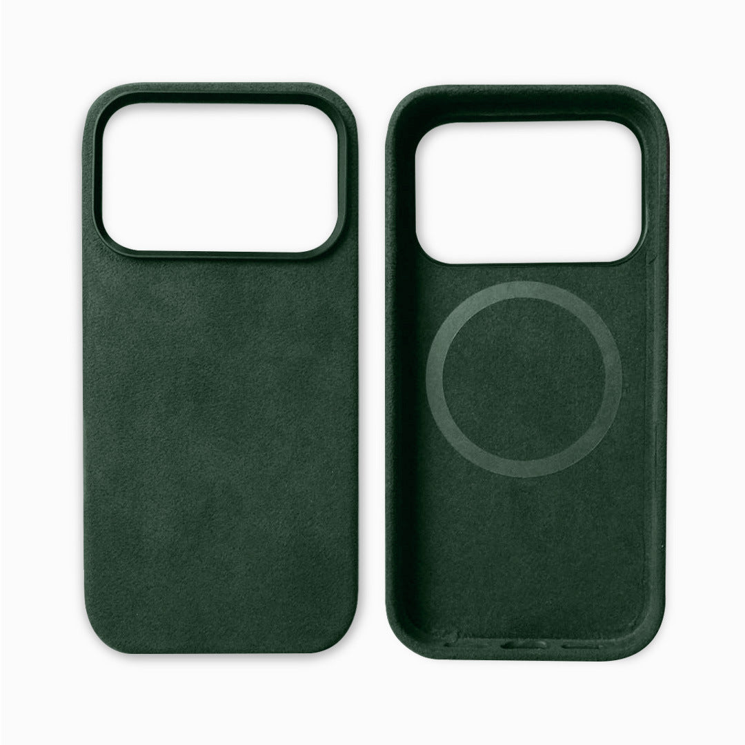 Suède-look Telefoonhoesje Met Magnetische Compatibiliteit