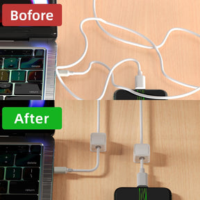Zelfklevende kabelclip houdt een laadkabel netjes op zijn plaats