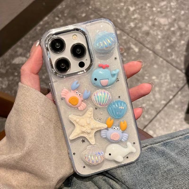 3D-telefoonhoesje met opvallend zeesterdesign