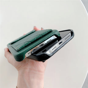 Binnenkant van het iPhone-hoesje met ruimte voor pasjes