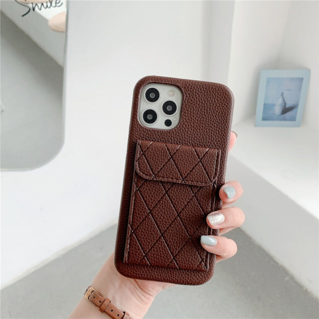iPhone-hoesje met geïntegreerde kaarthouder aan de binnenzijde