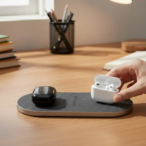 Qi-compatibel laadstation voor draadloos opladen van een smartphone