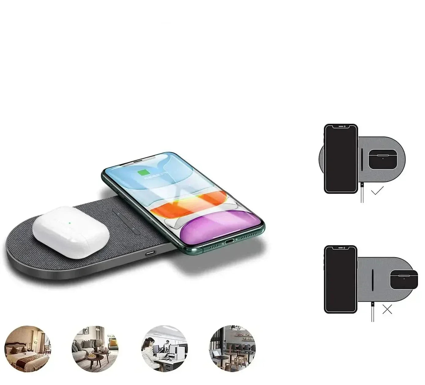 Draadloze oplader voor smartphone en andere Qi-apparaten