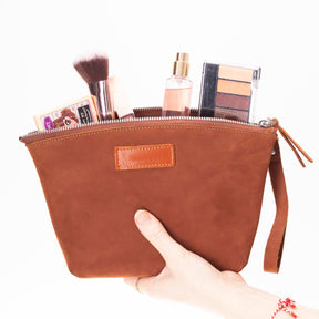 Luna Leren Make-up tas
