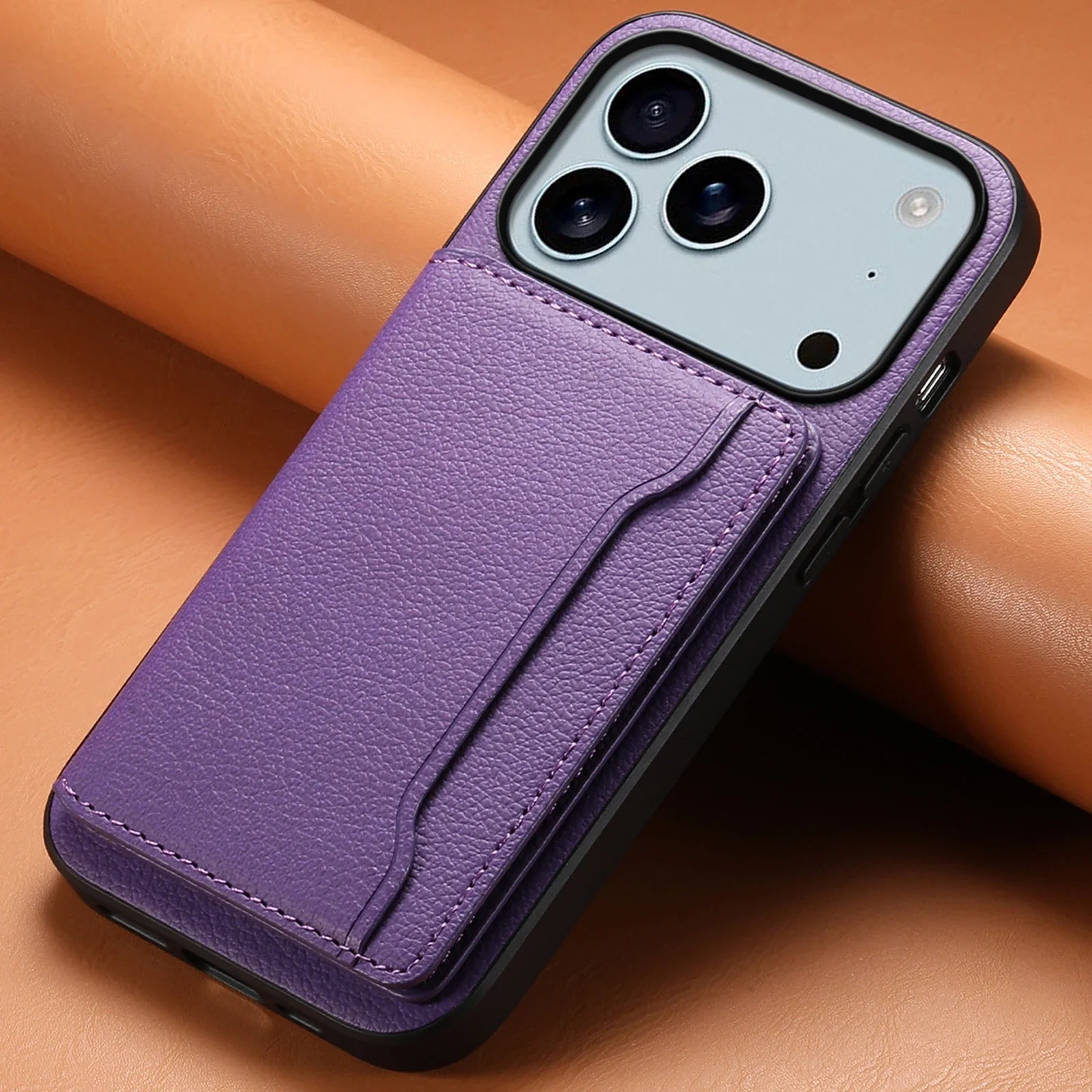 Vegan Leren iPhone Hoesje Met Kaartvak