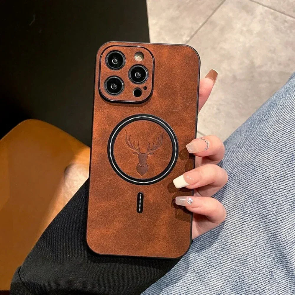 Slank MagSafe-Hoesje Voor iPhone Met Textuur