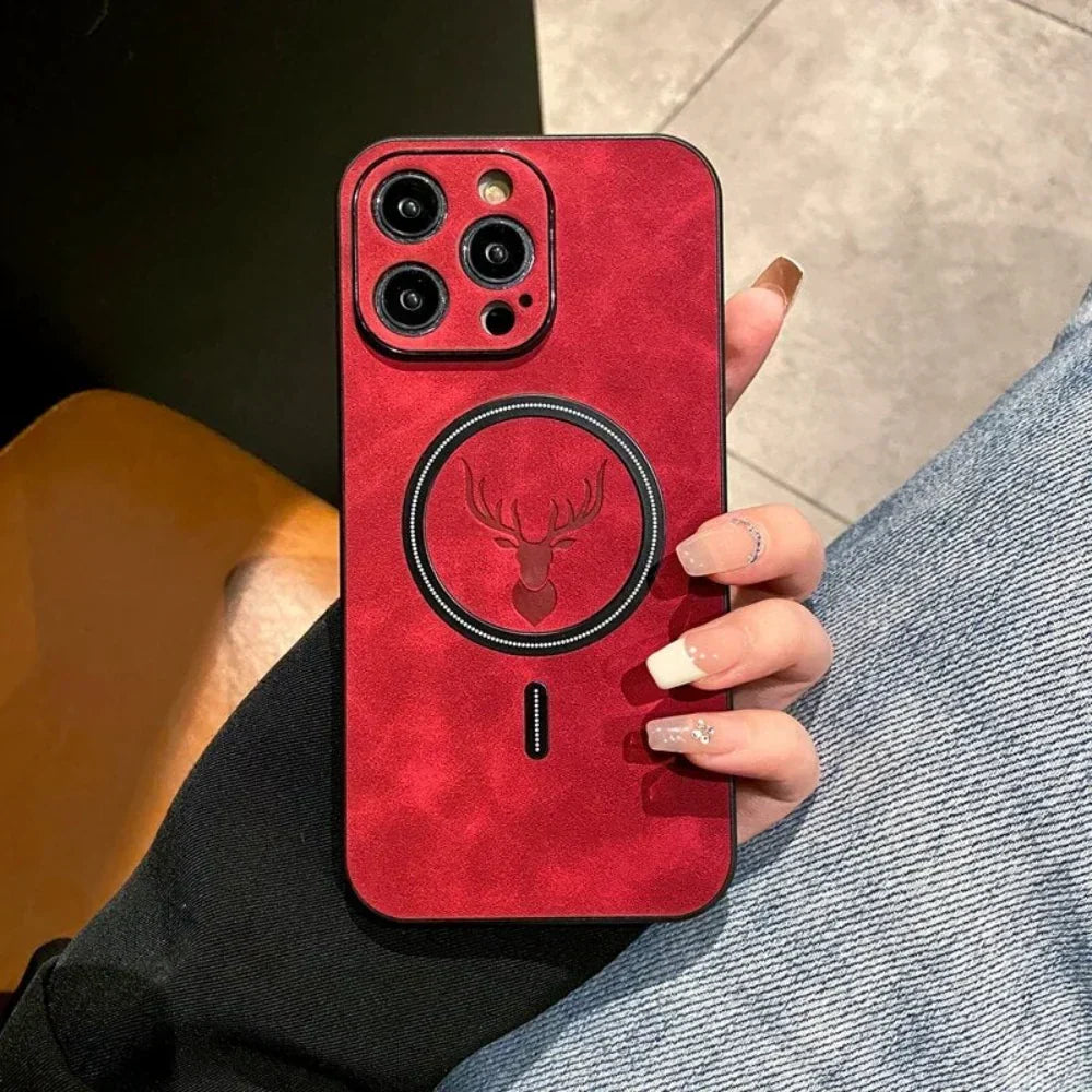 Slank MagSafe-Hoesje Voor iPhone Met Textuur