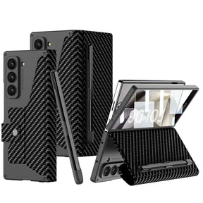 Lerenlook Hoesje voor Galaxy Z Fold 6 met Penhouder