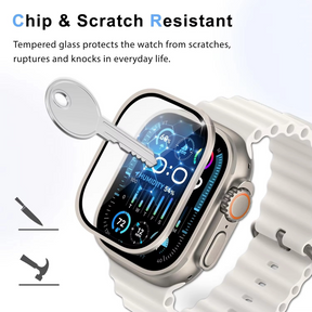 Smartwatch met heldere screenprotector tegen krassen