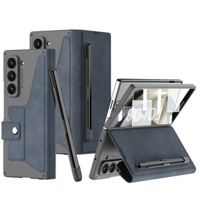 Lerenlook bescherming rond de vouwbare smartphone