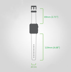 Klassisches Apple-Watch-Armband aus echtem Leder 