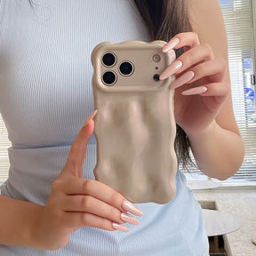 Detail van de verhoogde bubbels op het smartphonehoesje