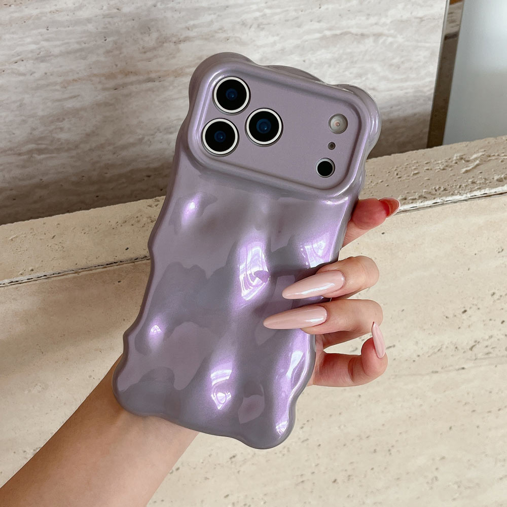 Zijaanzicht van het telefoonhoesje met gestructureerd oppervlak