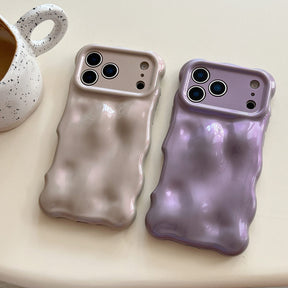 Telefoonhoesje met opvallende 3D-bubbeltextuur van voren
