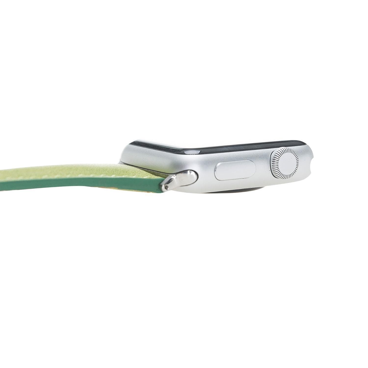 Klassisches, schlankes Apple-Watch-Armband aus echtem Leder 