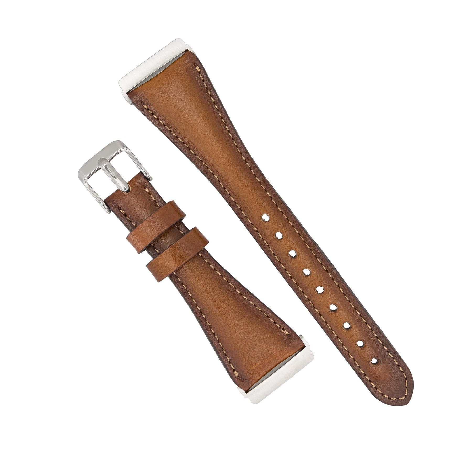 Klassisches, schlankes Apple-Watch-Armband aus echtem Leder 