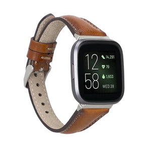 Klassisches, schlankes Apple-Watch-Armband aus echtem Leder 