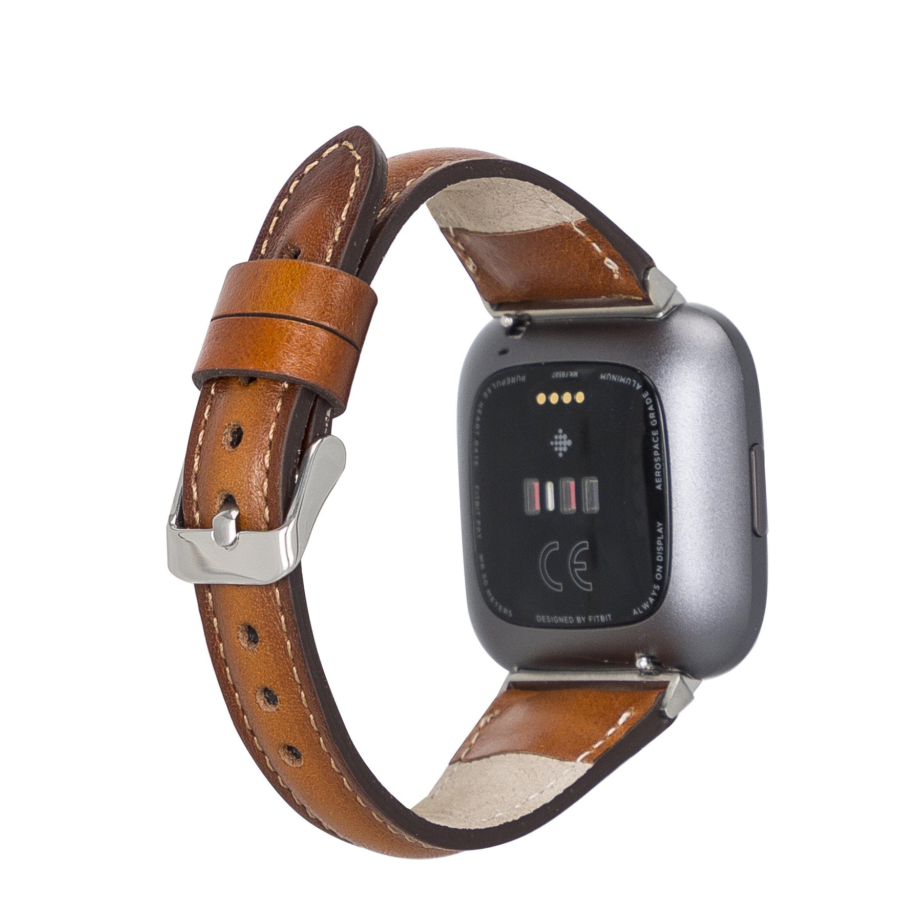 Klassisches, schlankes Apple-Watch-Armband aus echtem Leder 