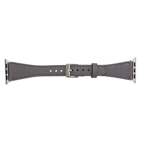 Klassisches, schlankes Apple-Watch-Armband aus echtem Leder 