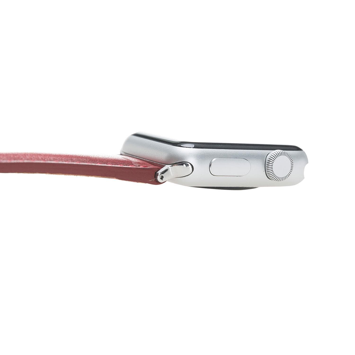 Klassisches, schlankes Apple-Watch-Armband aus echtem Leder 