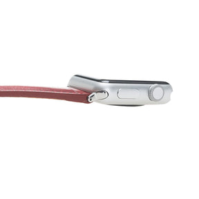 Klassisches, schlankes Apple-Watch-Armband aus echtem Leder 