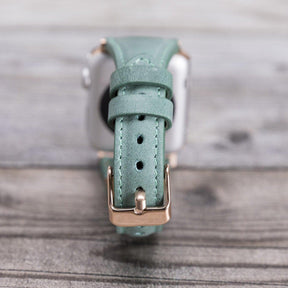 Klassisches, schlankes Apple-Watch-Armband aus echtem Leder 