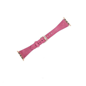Klassisches, schlankes Apple-Watch-Armband aus echtem Leder 