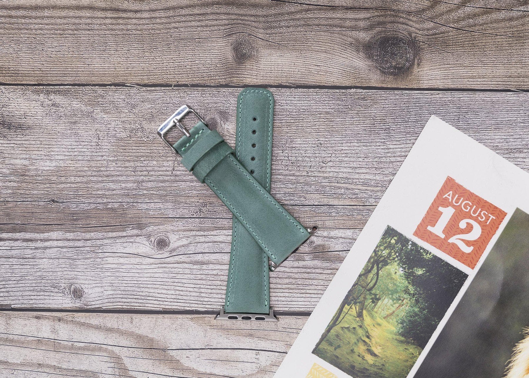 Klassisches Apple-Watch-Armband aus echtem Leder 