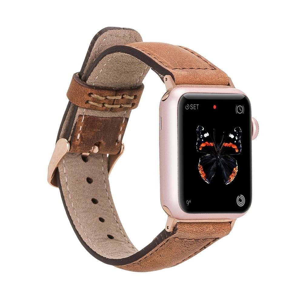 Klassisches Apple-Watch-Armband aus echtem Leder 