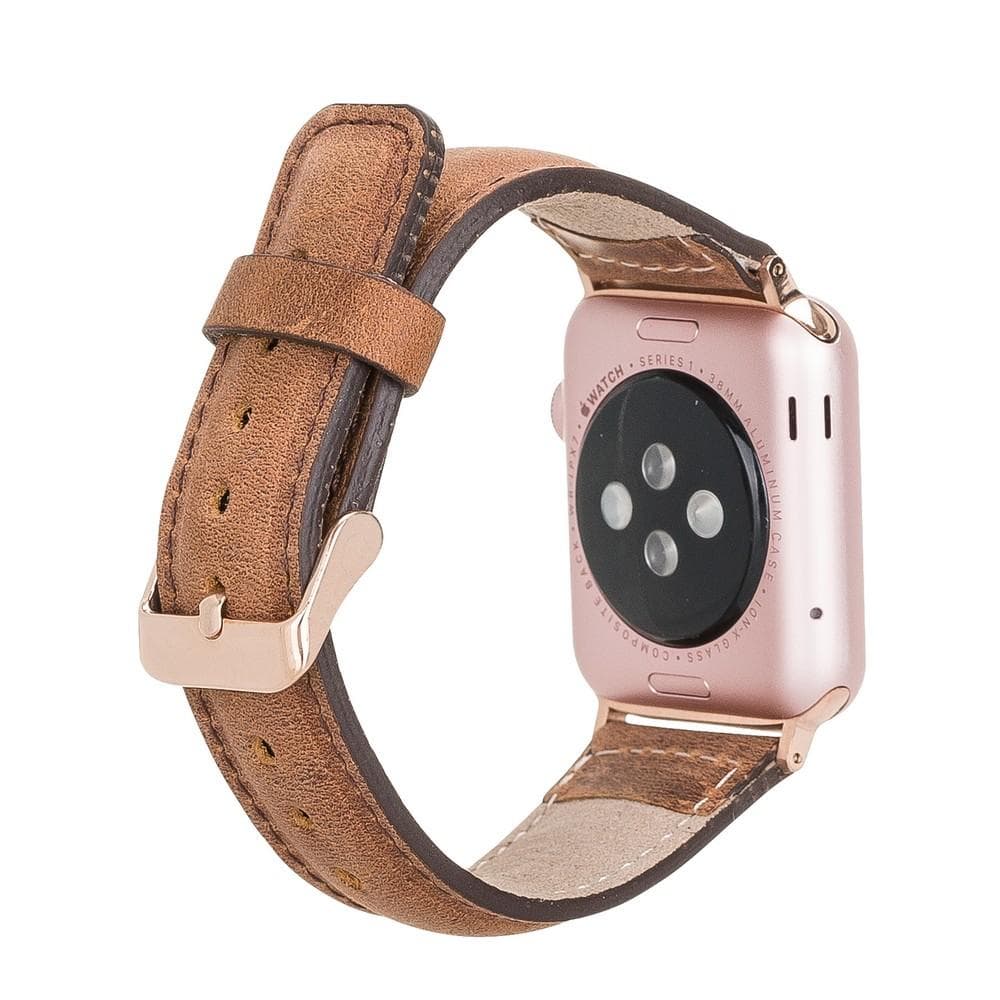 Klassisches Apple-Watch-Armband aus echtem Leder 
