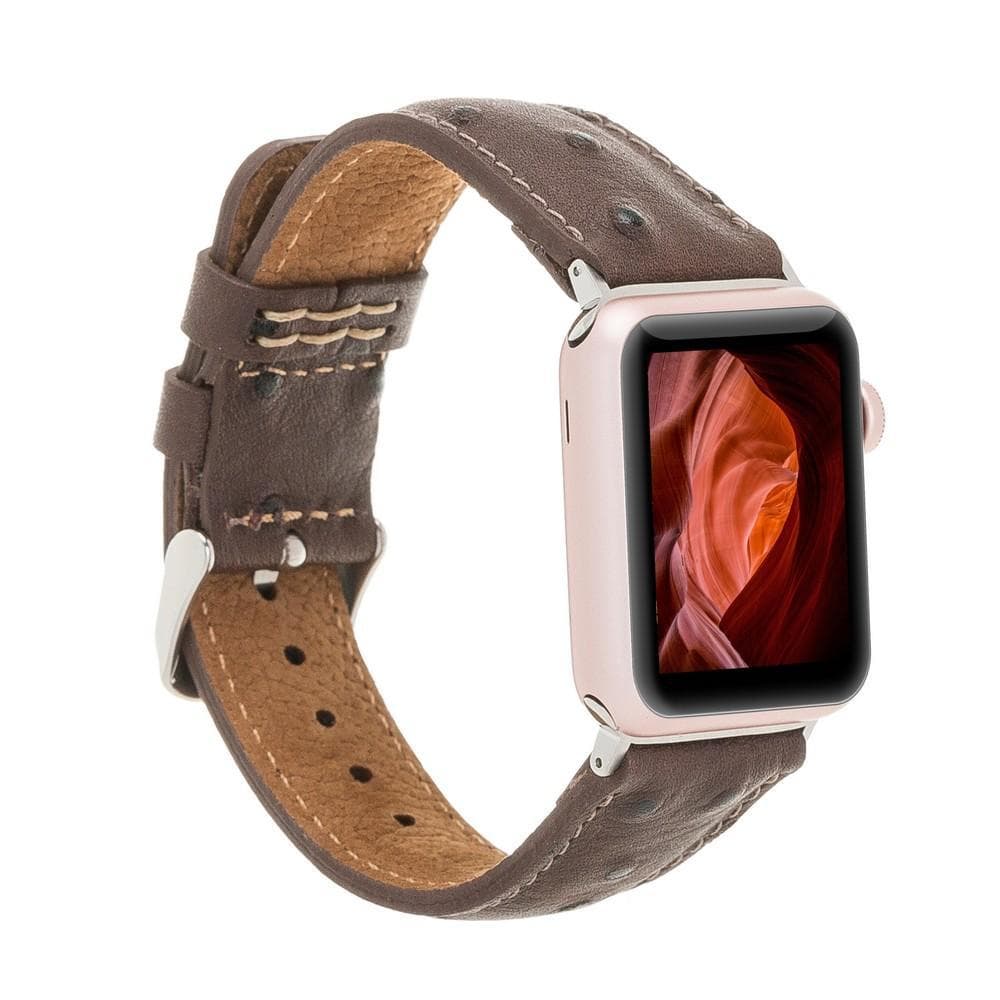 Klassisches Apple-Watch-Armband aus echtem Leder 