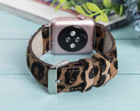 Klassisches Apple-Watch-Armband aus echtem Leder 