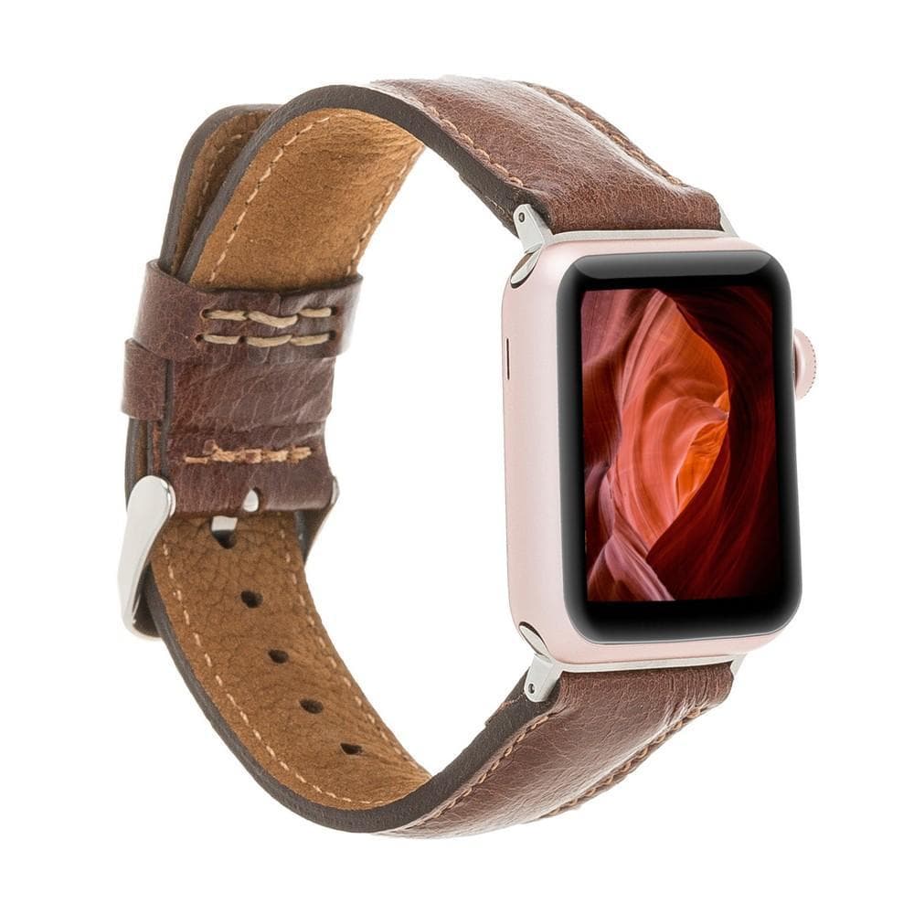 Klassisches Apple-Watch-Armband aus echtem Leder 