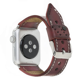 Klassisches Apple-Watch-Armband aus echtem Leder 