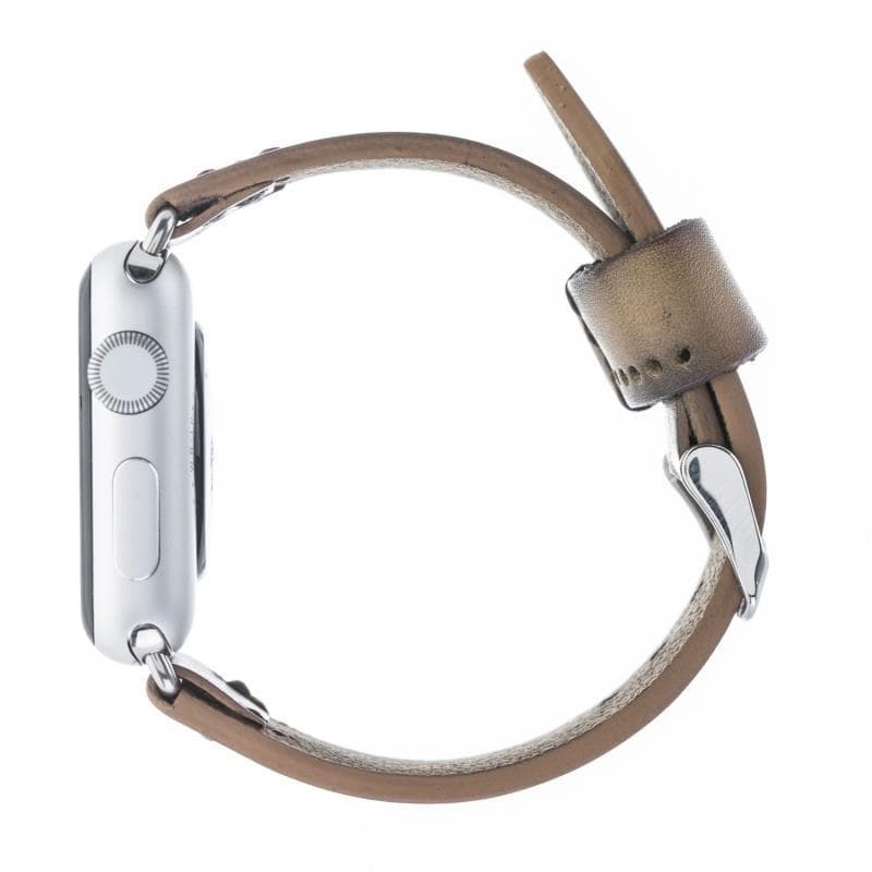 Klassisches Apple-Watch-Armband aus echtem Leder 