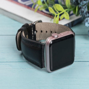 Klassisches Apple-Watch-Armband aus echtem Leder 