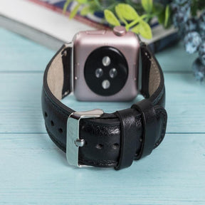 Klassisches Apple-Watch-Armband aus echtem Leder 