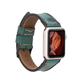 Klassisches Apple-Watch-Armband aus echtem Leder 