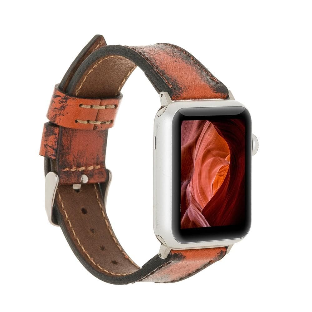 Klassisches Apple-Watch-Armband aus echtem Leder 