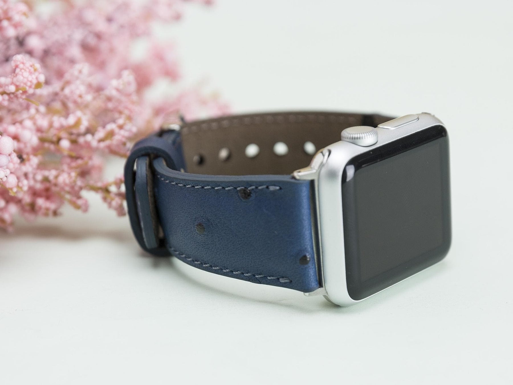 Klassisches Apple-Watch-Armband aus echtem Leder 