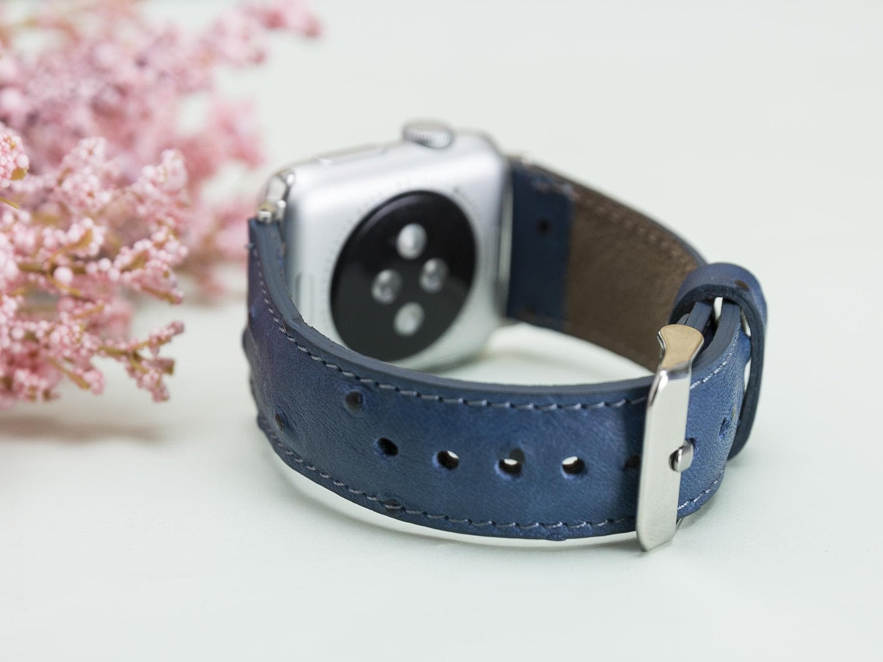 Klassisches Apple-Watch-Armband aus echtem Leder 
