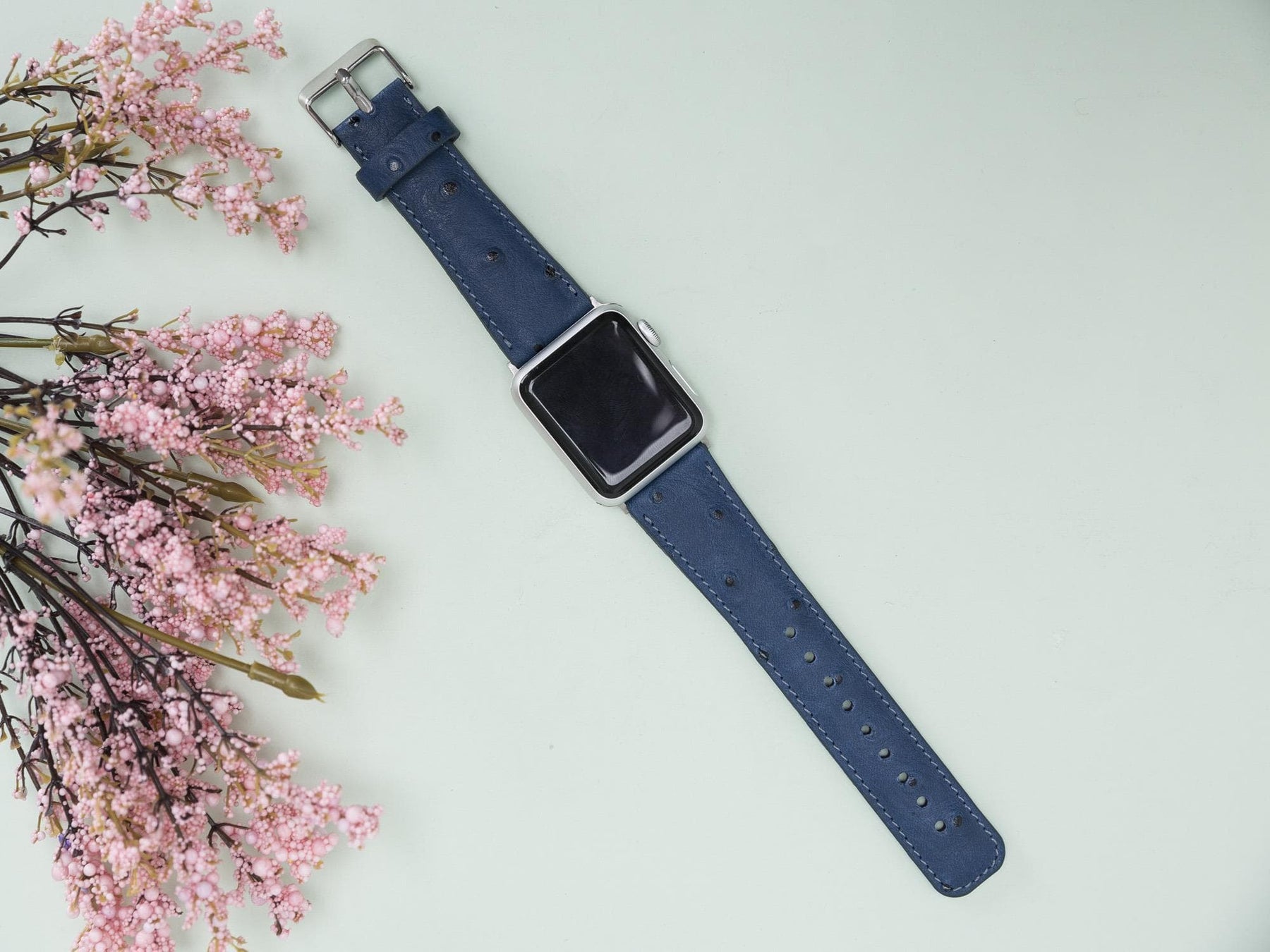Klassisches Apple-Watch-Armband aus echtem Leder 