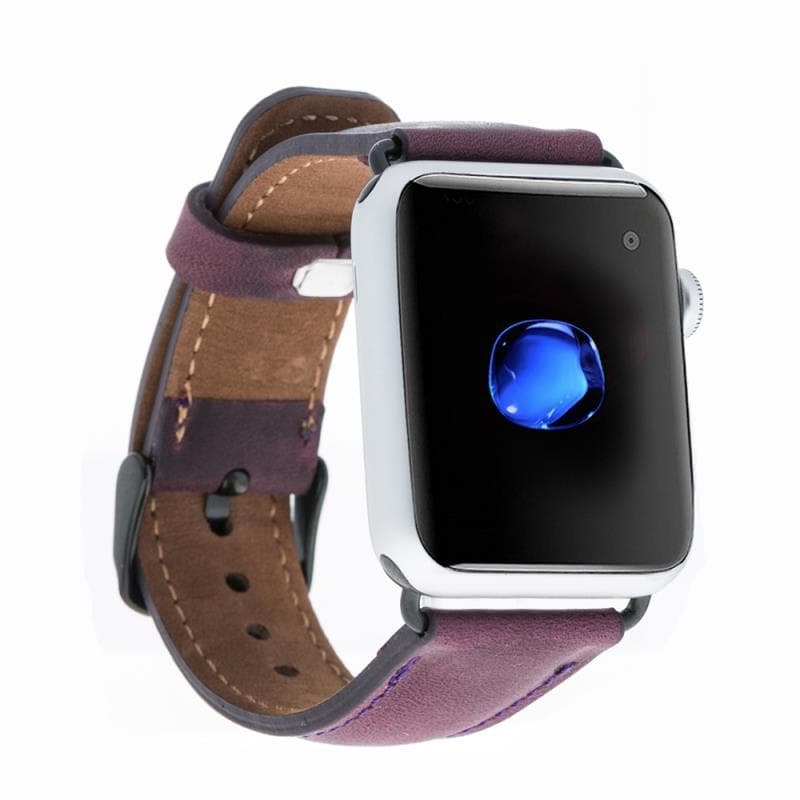 Klassisches Apple-Watch-Armband aus echtem Leder 