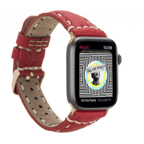 Klassisches Apple-Watch-Armband aus echtem Leder 
