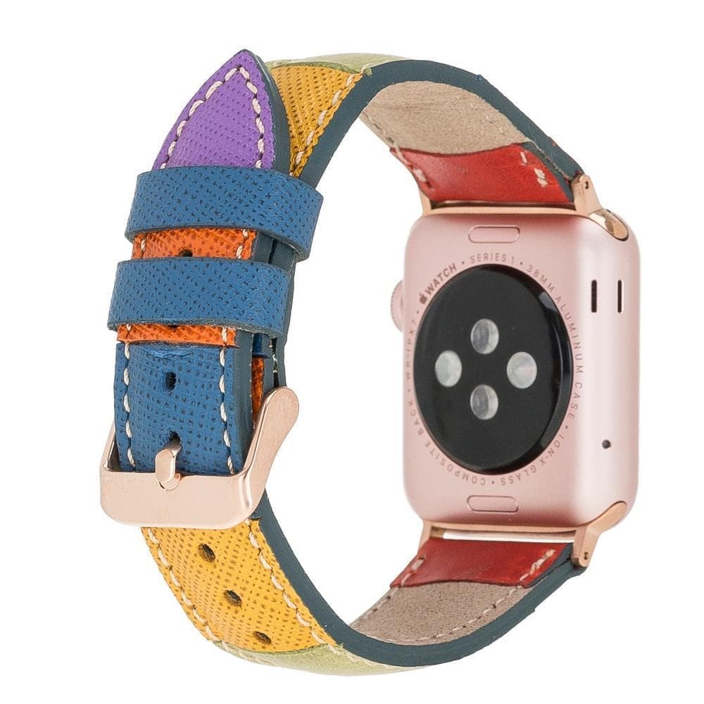 Klassisches Apple-Watch-Armband aus echtem Leder 