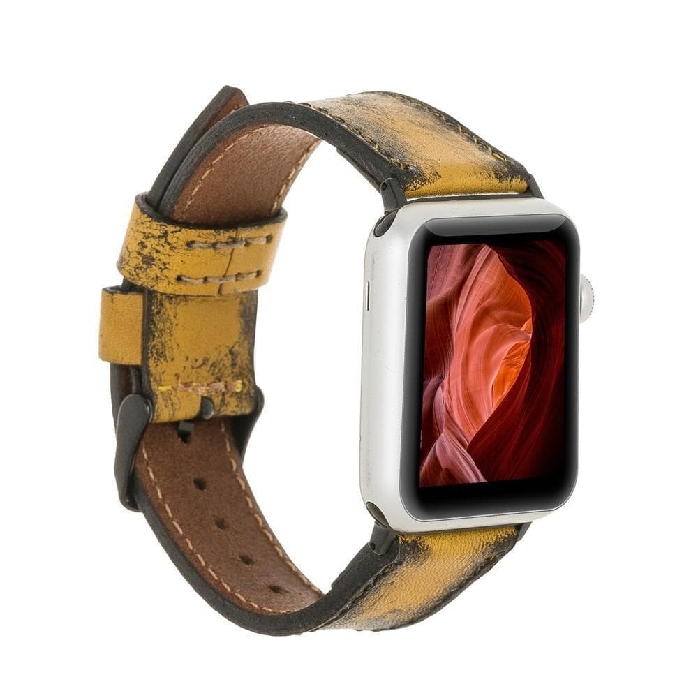 Klassisches Apple-Watch-Armband aus echtem Leder 