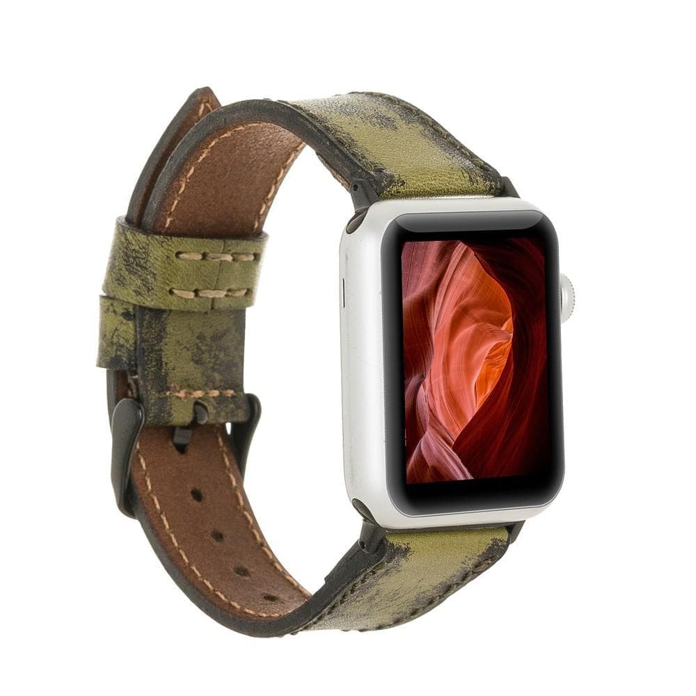 Klassisches Apple-Watch-Armband aus echtem Leder 